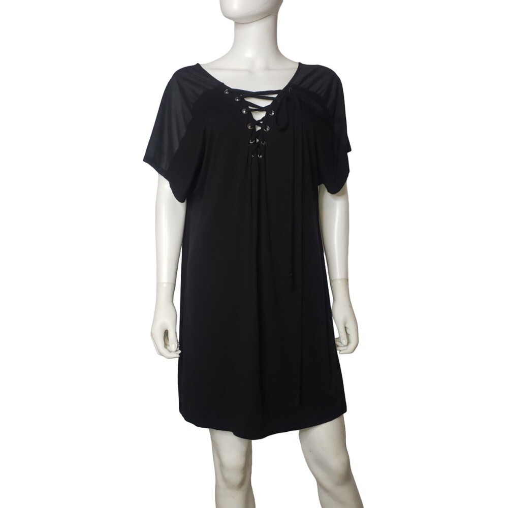 Lane Bryant Short Sleeve Black Top Plus Size 3X